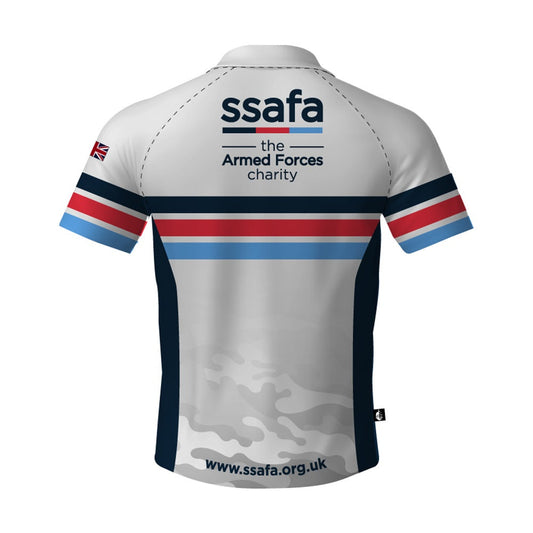 SSAFA Tech Polo Tri-Stripe Camo White