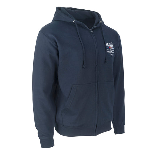 SSAFA Logo Full Zip Hoodie Navy