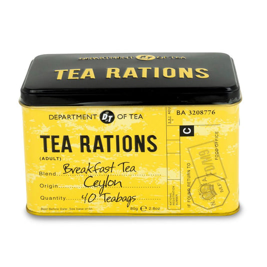Tea Rations Tea Tin With 40 English Breakfast Teabags