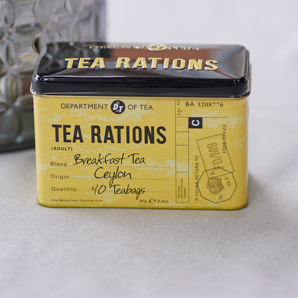 Tea Rations Tea Tin With 40 English Breakfast Teabags