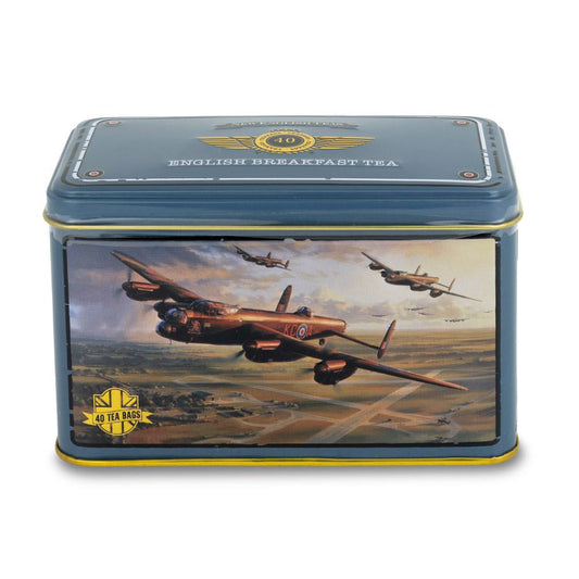 Lancaster Bomber Tea Tin With 40 English Breakfast Teabags