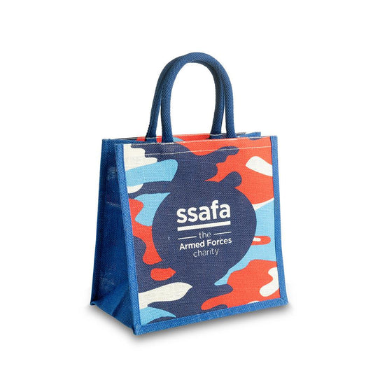 SSAFA Camo Medium Jute Shopper Bag