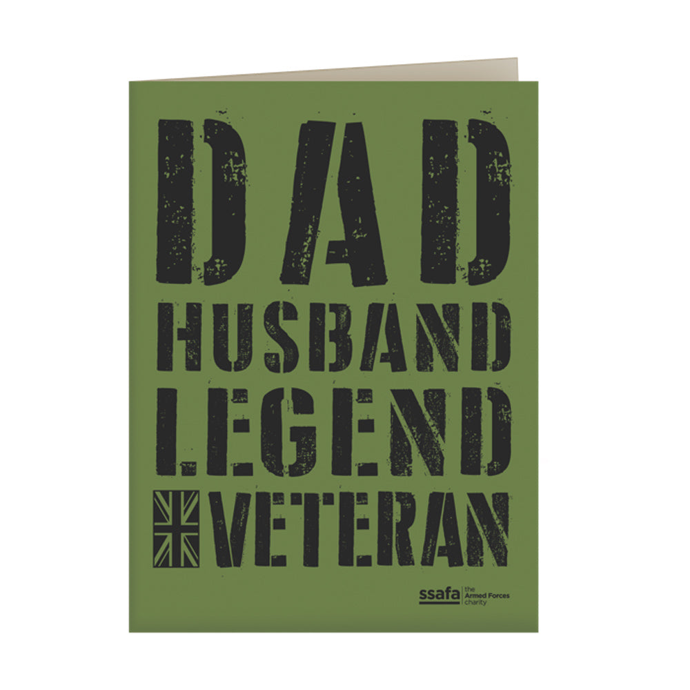 Dad Husband Legend Veteran Father's Day Card