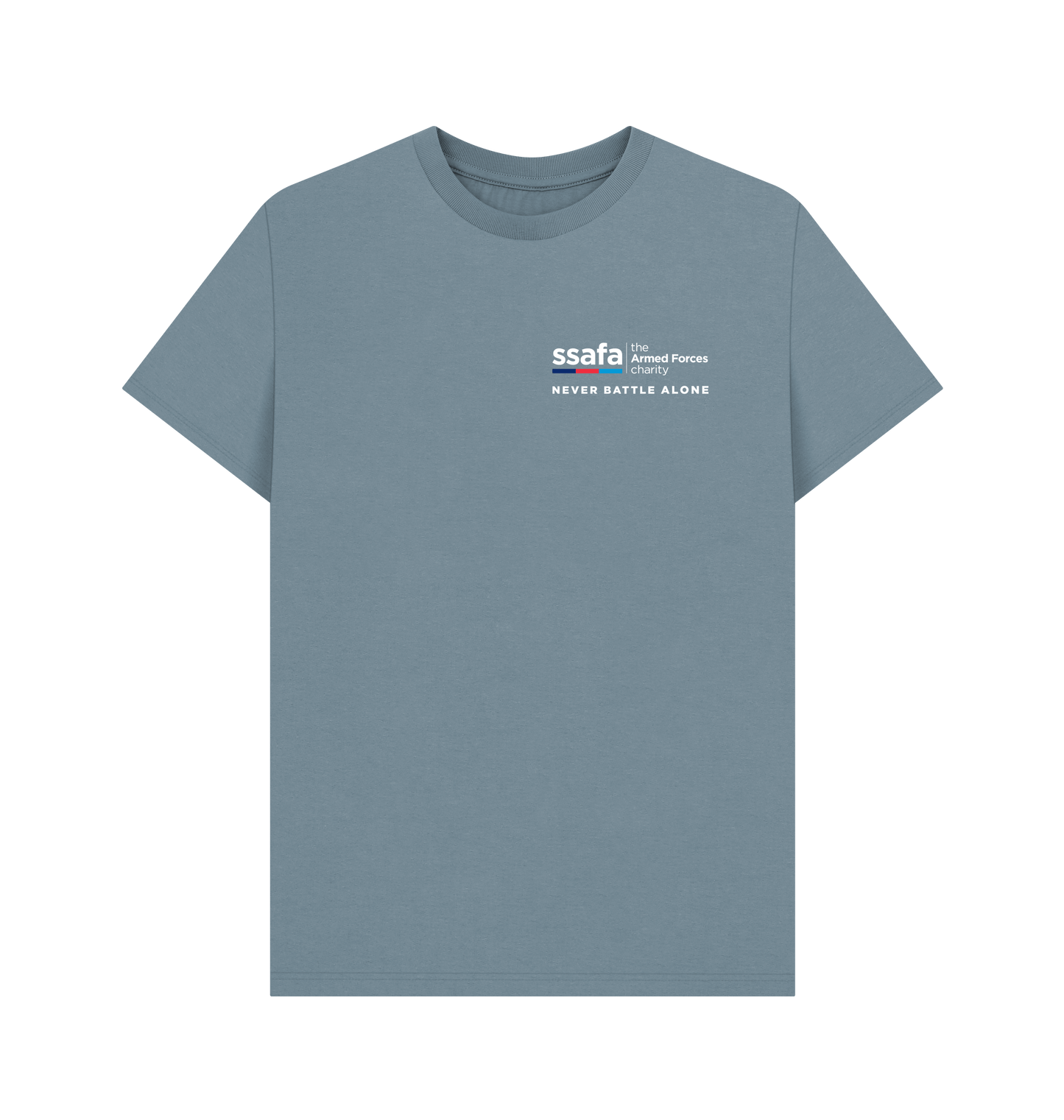 Stone Blue Printed T-shirt Front