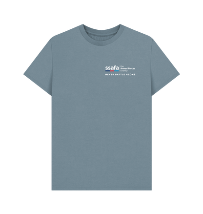 Stone Blue Printed T-shirt Front