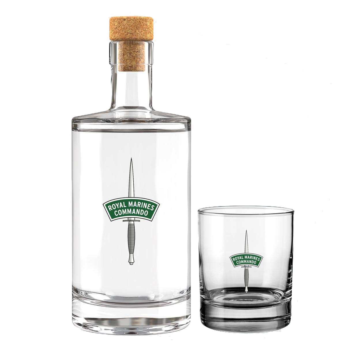 Royal Marines Commando Dagger | Fill Your Own Spirit Bottle and shot glass