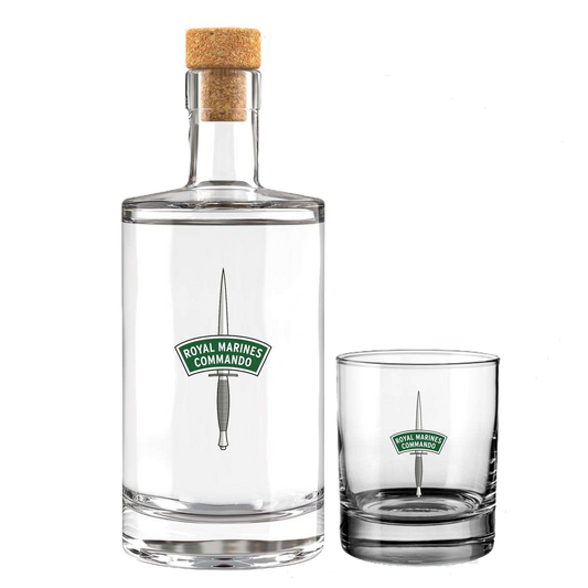 Royal Marines Commando Dagger | Fill Your Own Spirit Bottle and shot glass