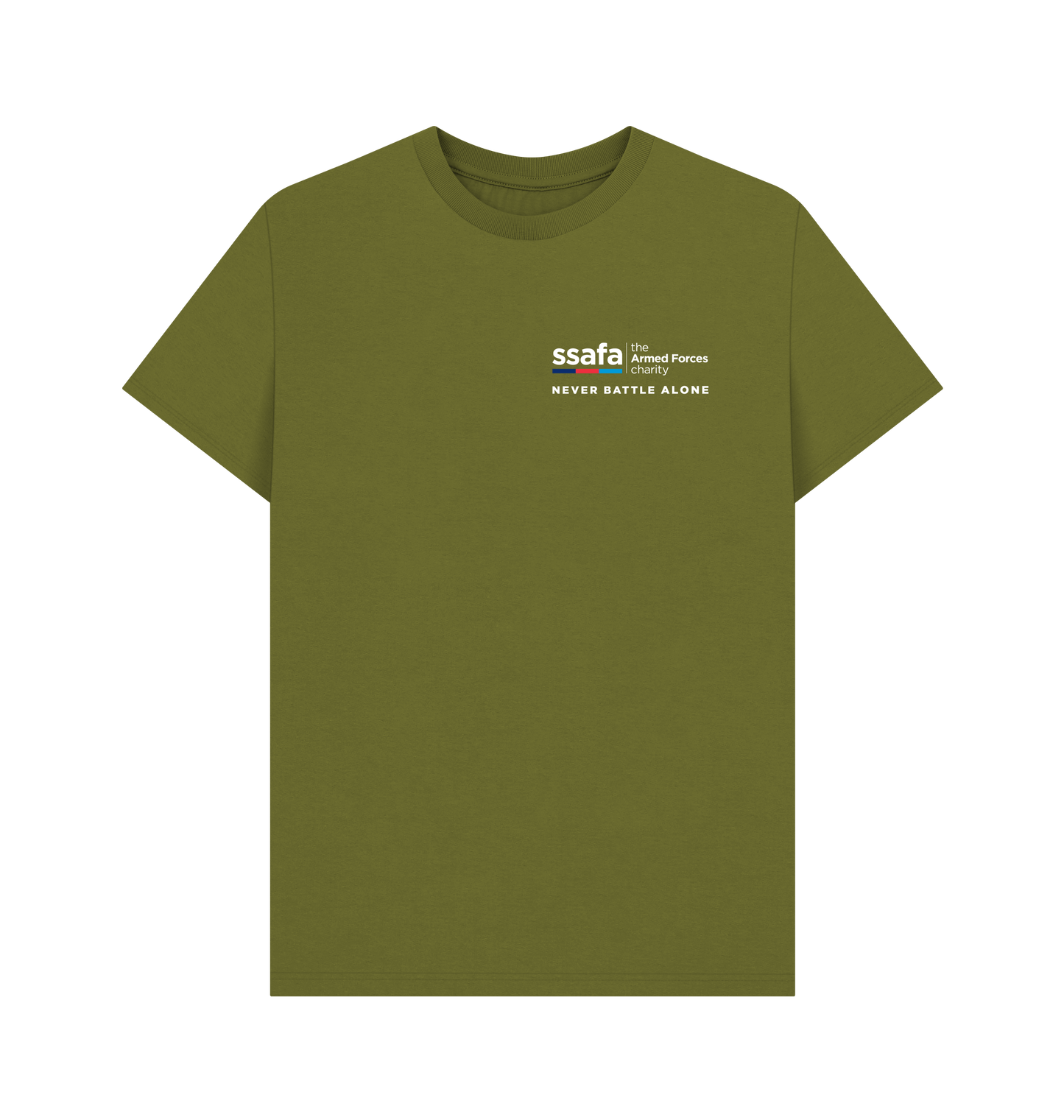 Moss Green Printed T-shirt Front
