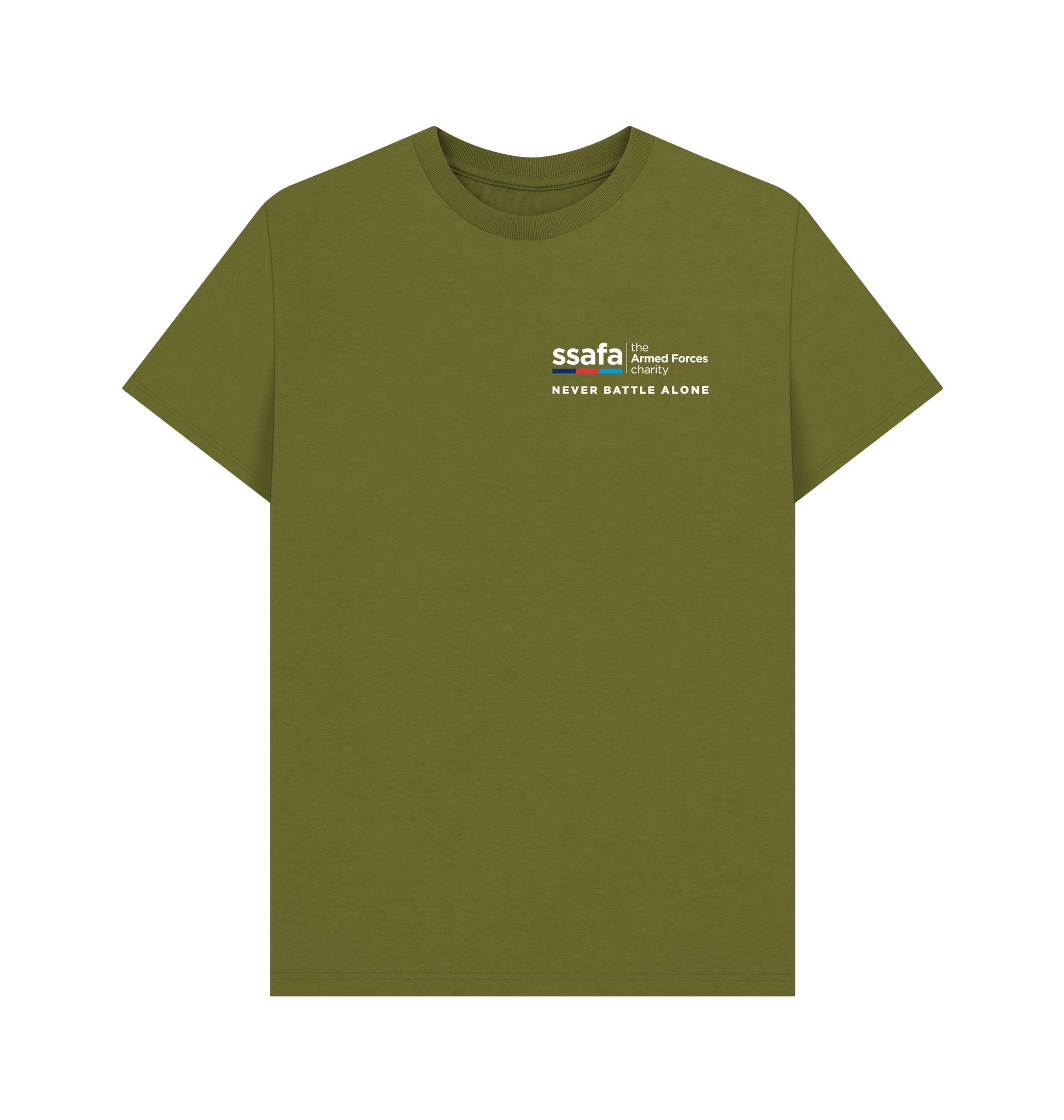 Moss Green Printed T-shirt Front