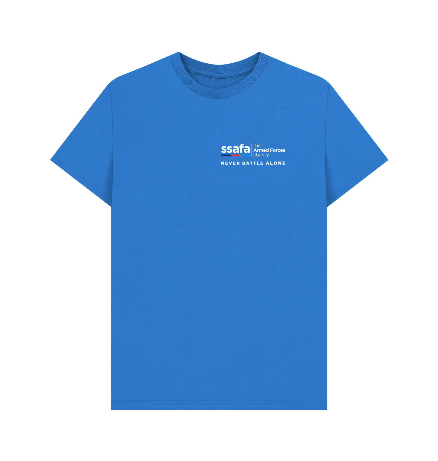 Bright Blue Printed T-shirt Front