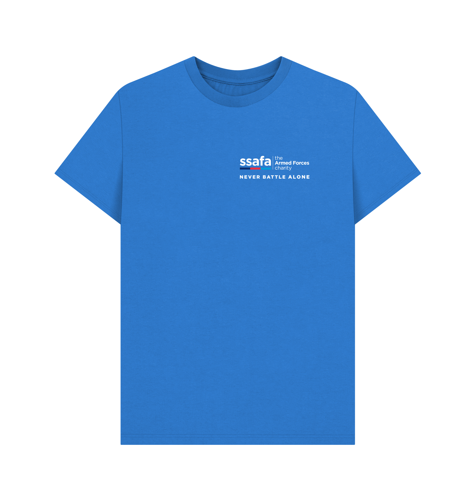 Bright Blue Printed T-shirt Front