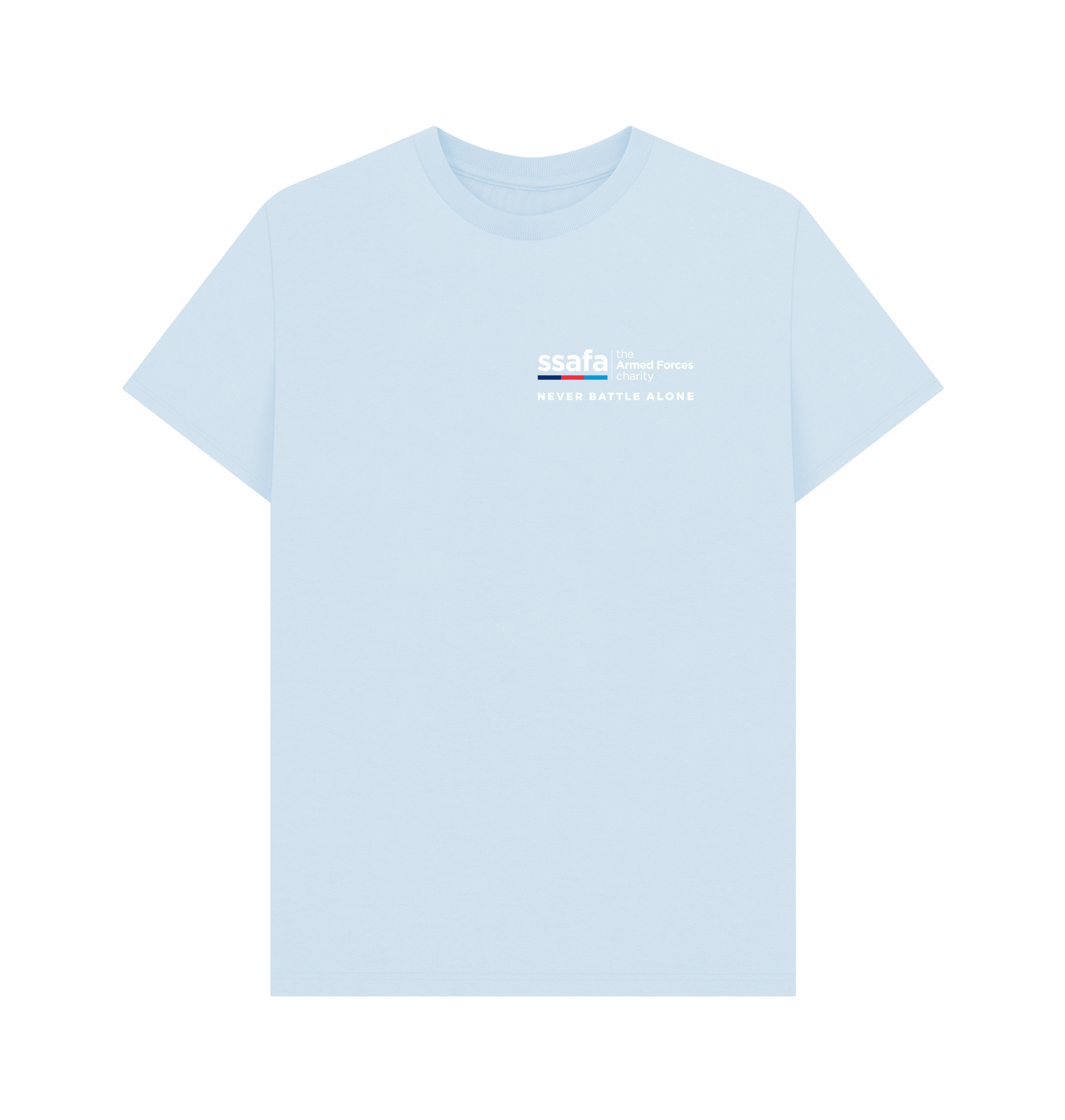 Sky Blue Printed T-shirt Front
