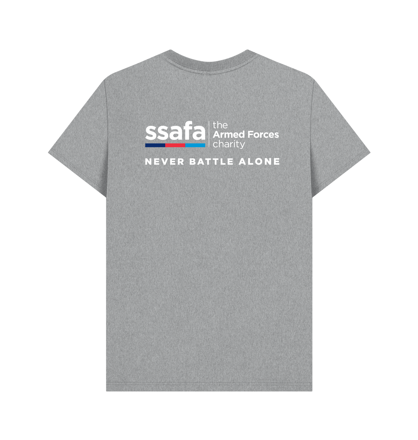 Athletic Grey Printed T-shirt Back