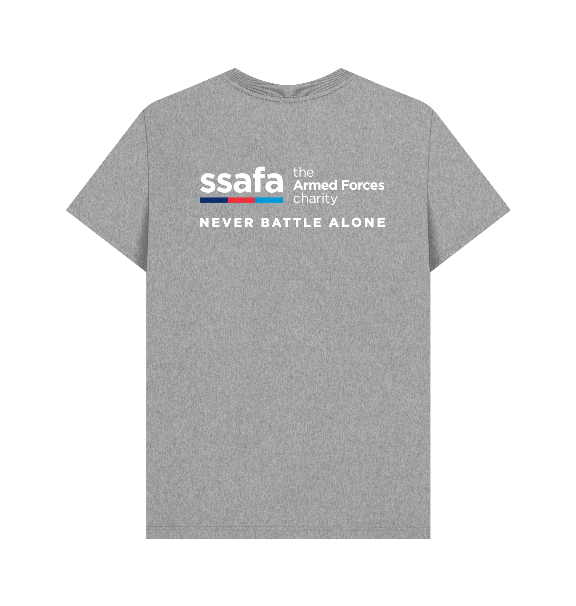 Athletic Grey Printed T-shirt Back