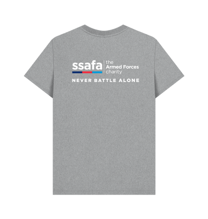Athletic Grey Printed T-shirt Back