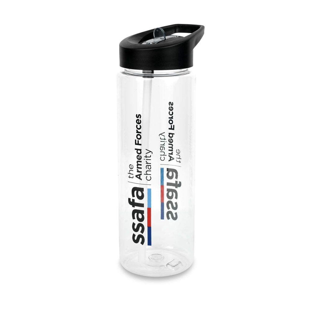 SSAFA Rpet Reusable Water Bottle 650ml Flip Lid