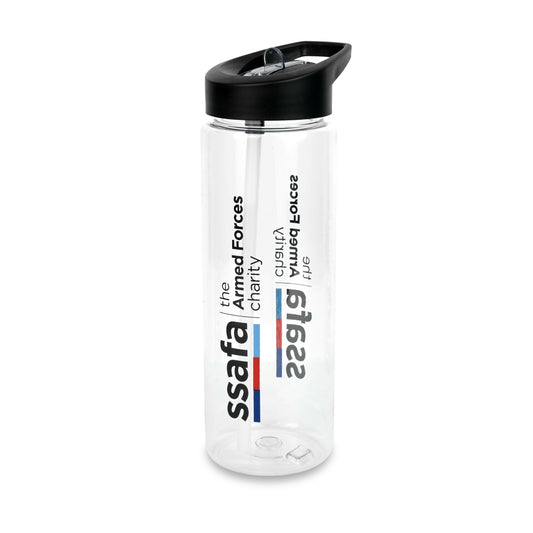 SSAFA Rpet Reusable Water Bottle 650ml Flip Lid