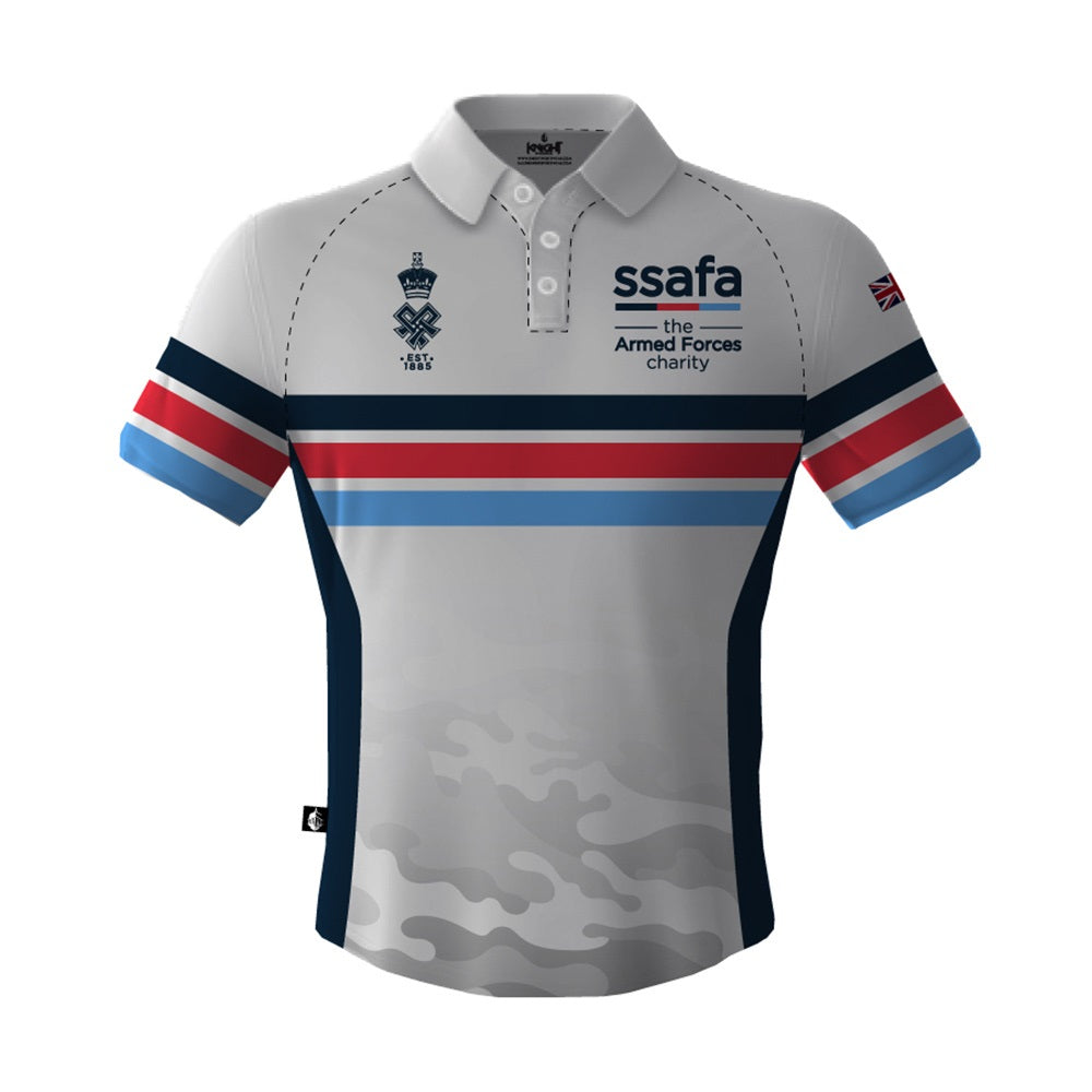 SSAFA Tech Polo Tri-Stripe Camo White
