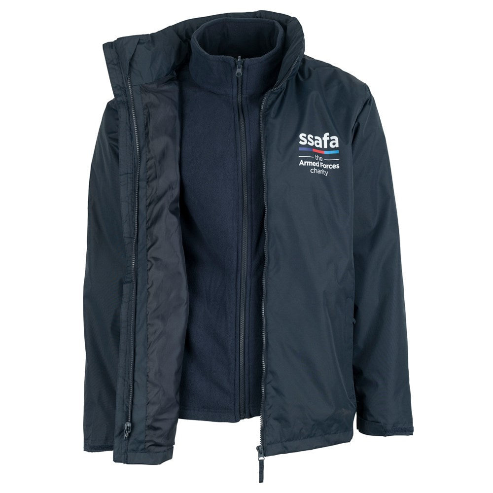 SSAFA Logo Waterproof Classic 3 in 1 Jacket Navy