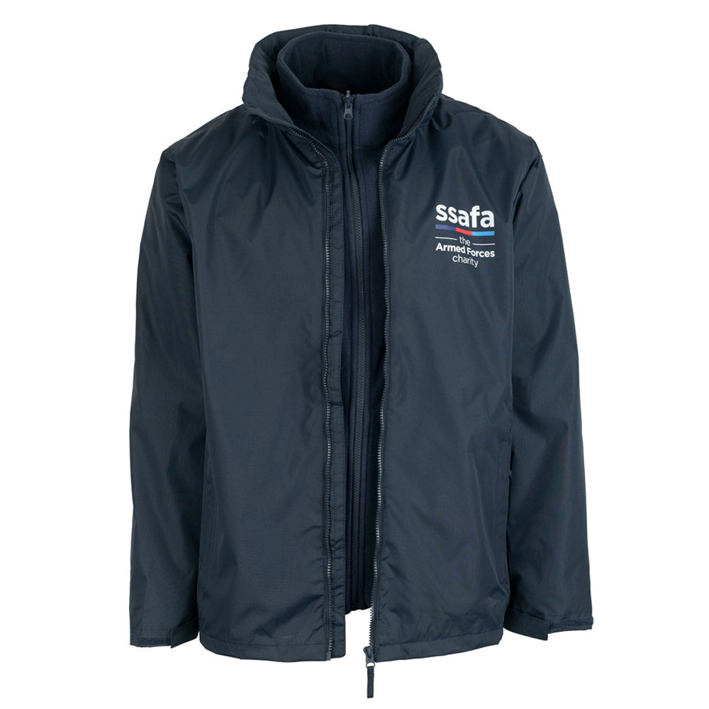 SSAFA Logo Waterproof Classic 3 in 1 Jacket Navy