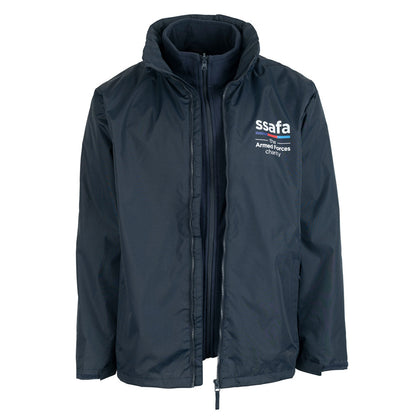 SSAFA Logo Waterproof Classic 3 in 1 Jacket Navy