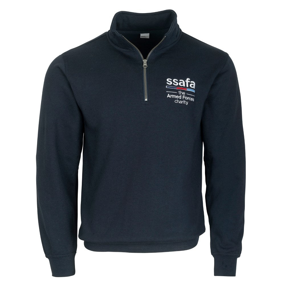 SSAFA 1/4 Zip Sweatshirt Navy