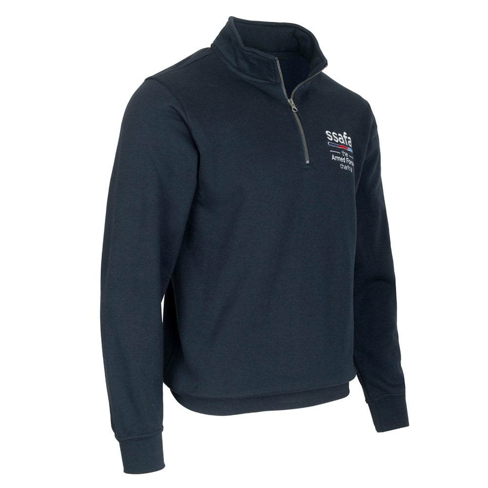 SSAFA 1/4 Zip Sweatshirt Navy