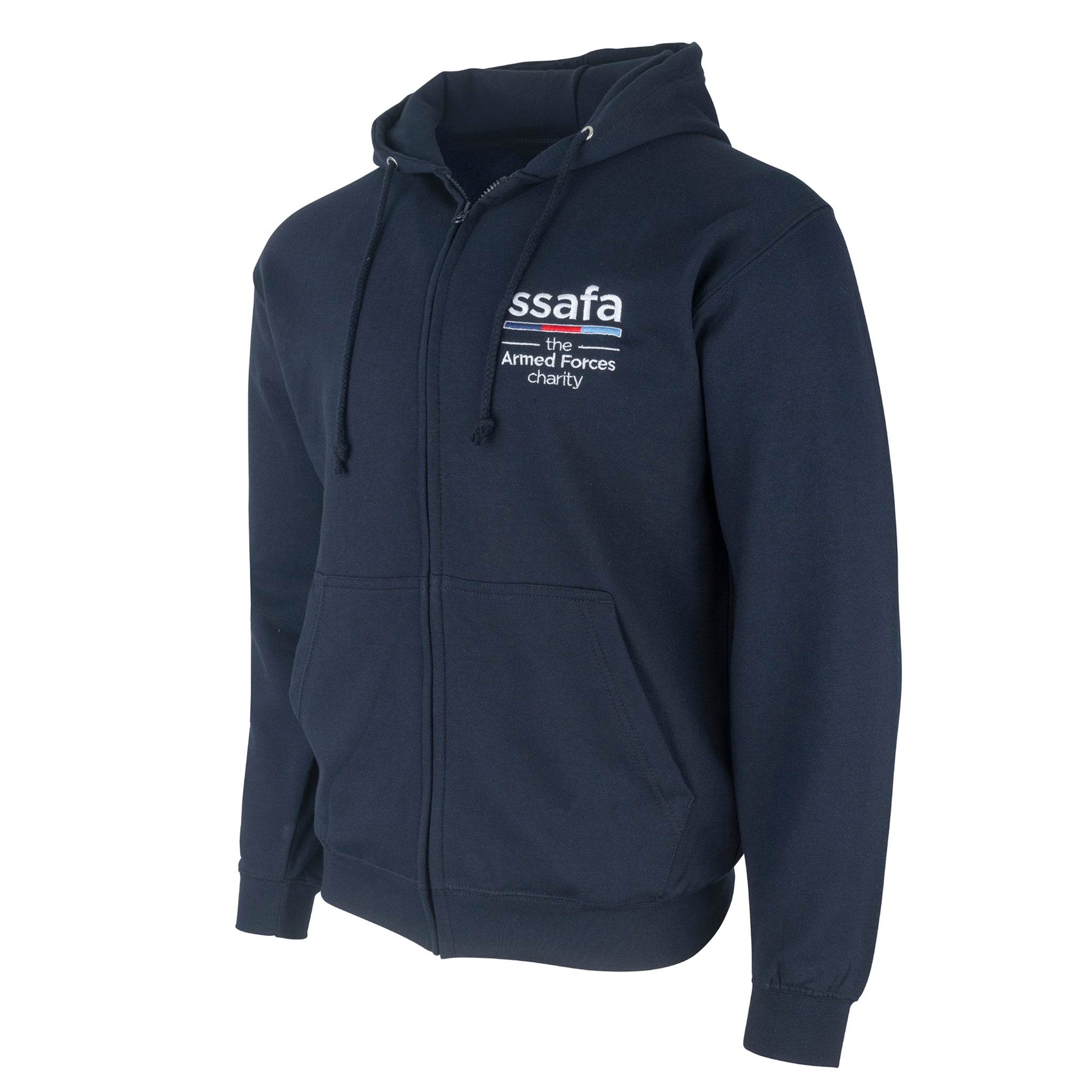 Ssafa Qr Code SSAFA Logo Full Zip Hoodie Navy | SSAFA Shop