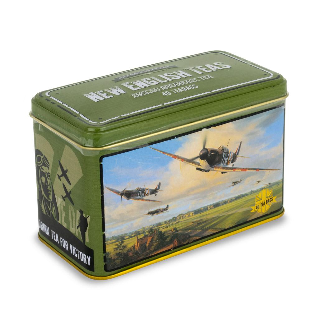 Spitfire Tea Tin With 40 English Breakfast Teabags