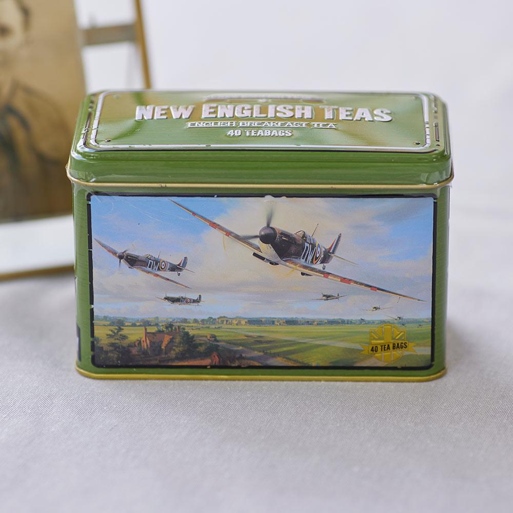 Spitfire Tea Tin With 40 English Breakfast Teabags