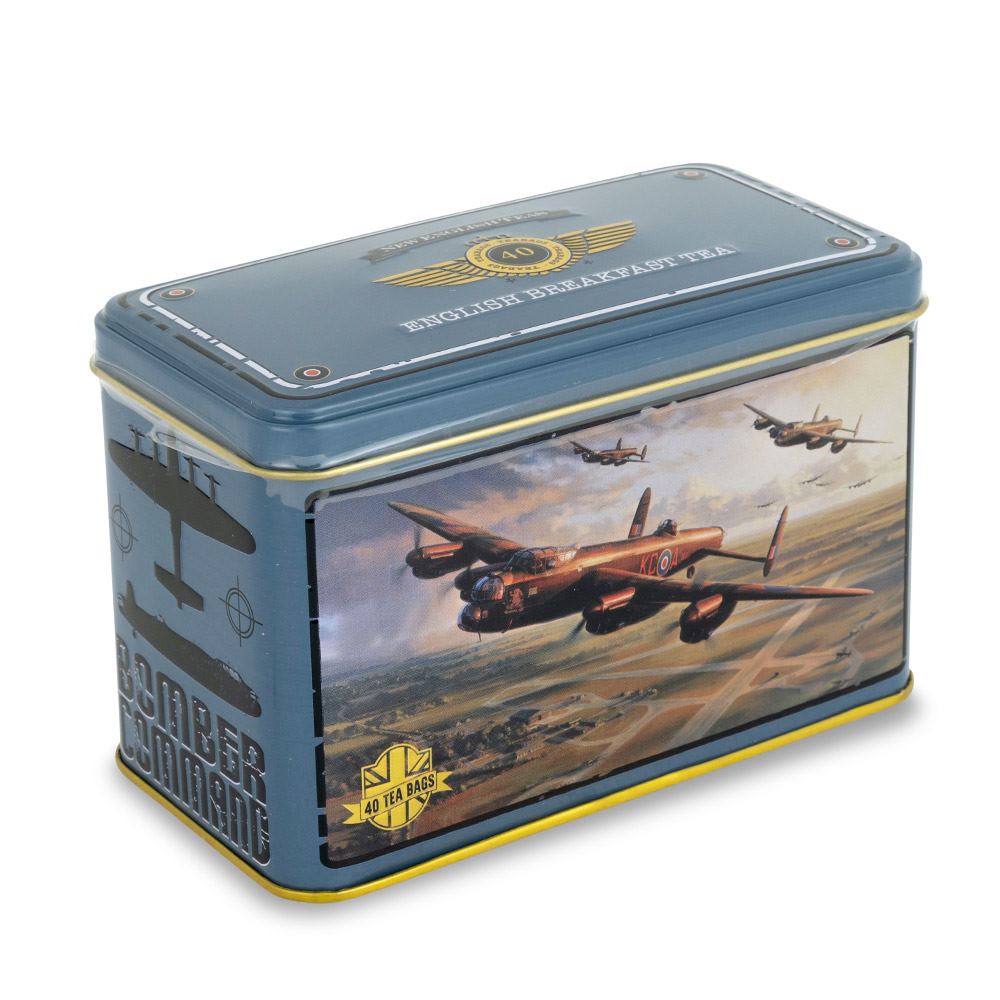Lancaster Bomber Tea Tin With 40 English Breakfast Teabags