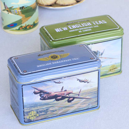 Lancaster Bomber Tea Tin With 40 English Breakfast Teabags