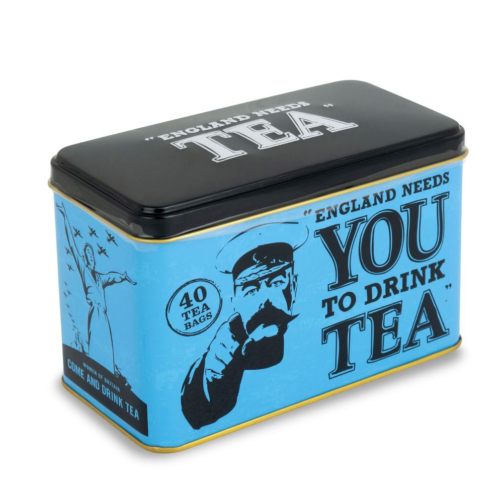 England Needs You! Tea Tin With 40 English Breakfast Teabags