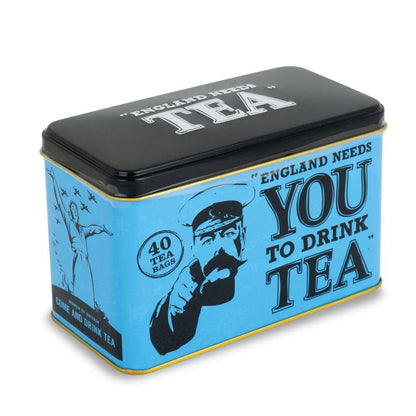 England Needs You! Tea Tin With 40 English Breakfast Teabags