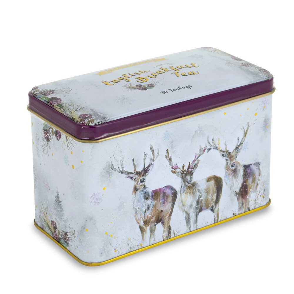 Three Kings Tea Tin by Nicola Rowles With 40 English Breakfast Teabags