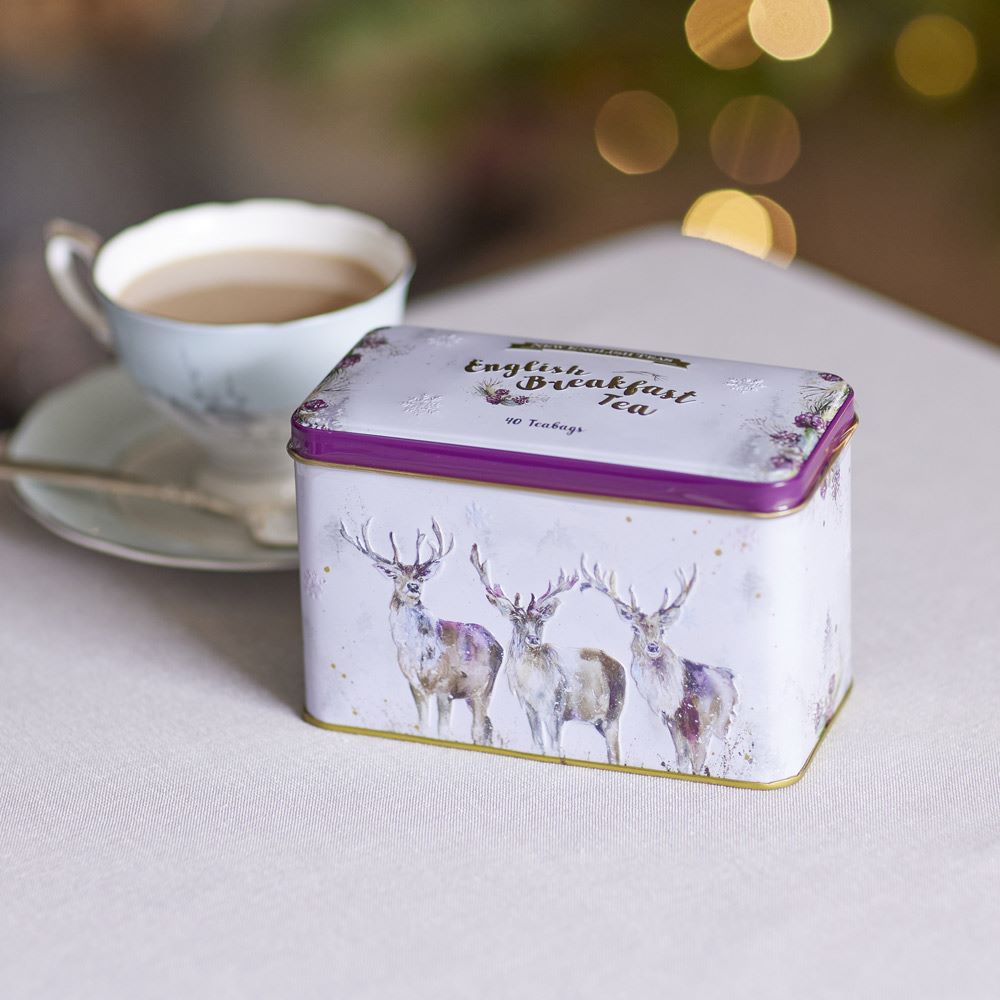 Three Kings Tea Tin by Nicola Rowles With 40 English Breakfast Teabags