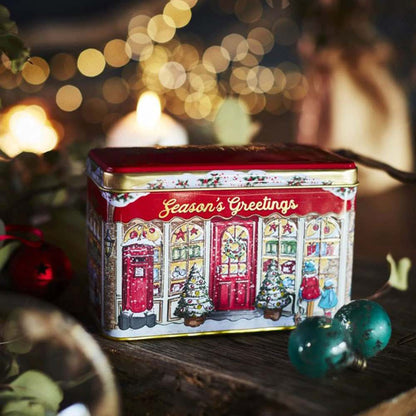Season's Greetings Christmas Tea Tin With 40 English Breakfast Teabags