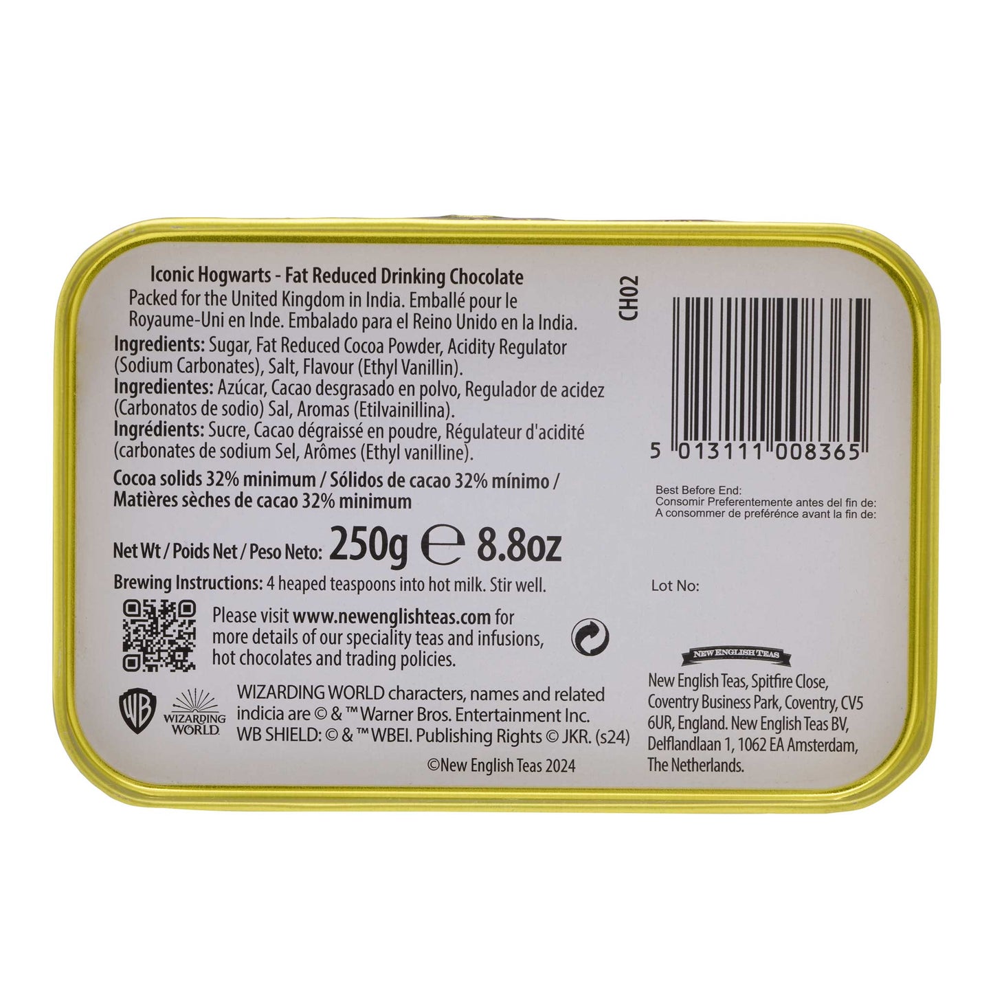Harry Potter Hot Chocolate Tin 250g