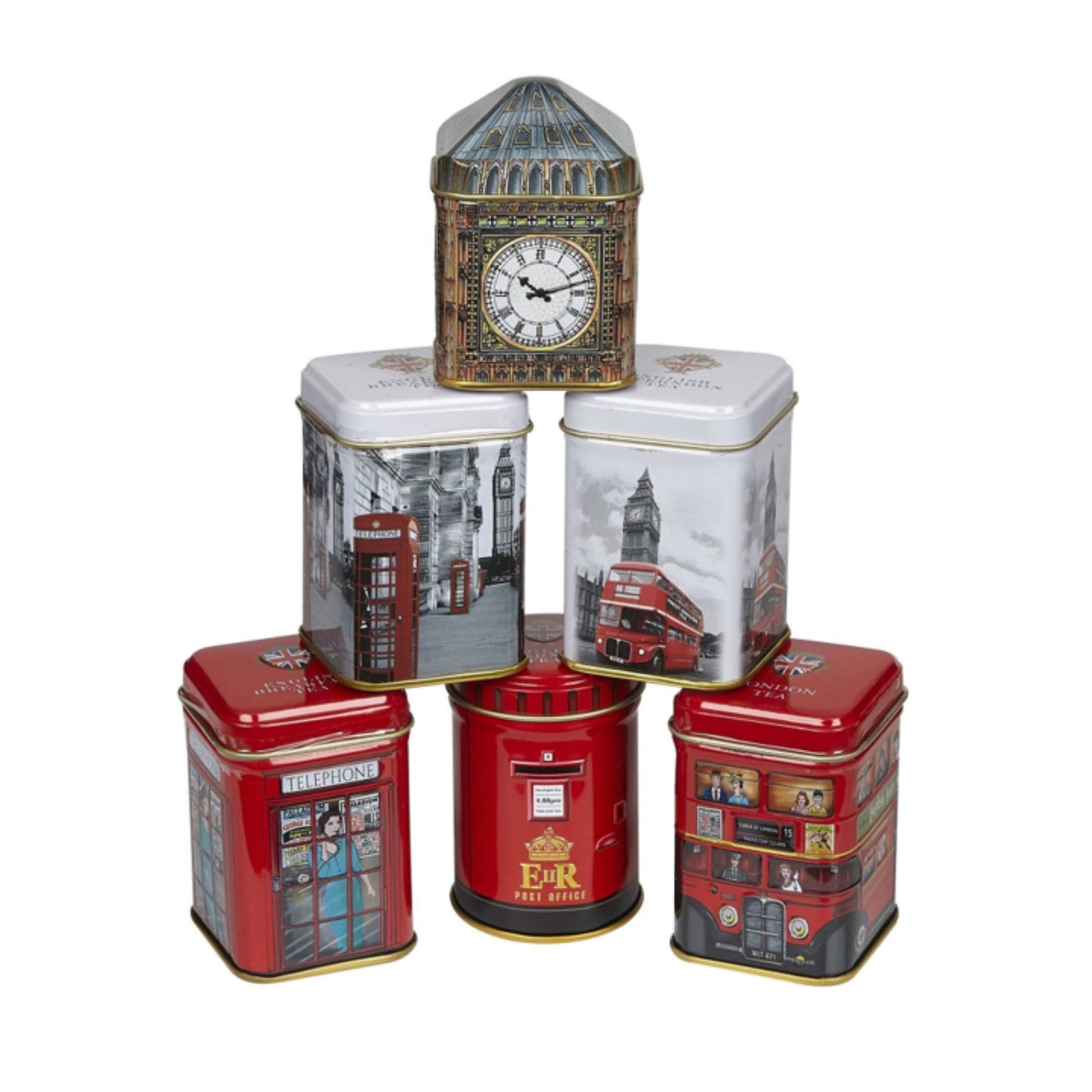 Best of British Mini Tea Tins Set of 6