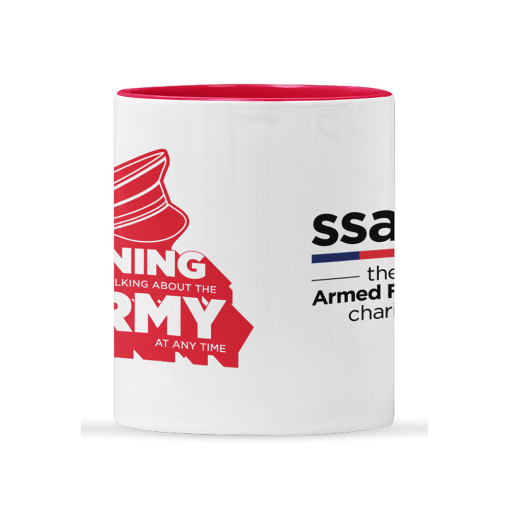 Warning May Start Talking About The Army At Any Time Mug