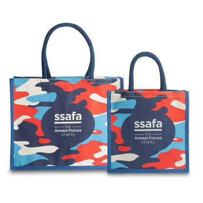 SSAFA Camo Medium Jute Shopper Bag