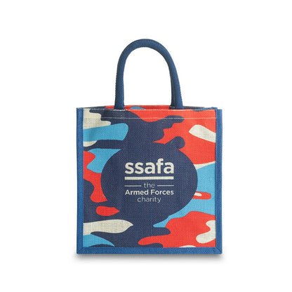 SSAFA Camo Medium Jute Shopper Bag