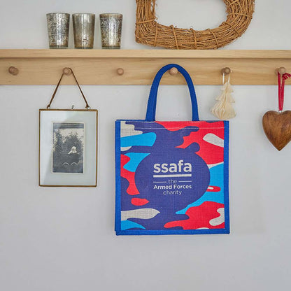 SSAFA Camo Medium Jute Shopper Bag