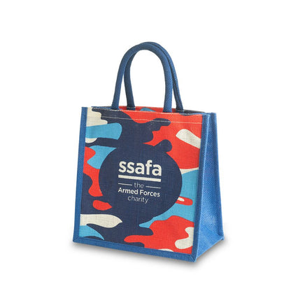 SSAFA Camo Medium Jute Shopper Bag