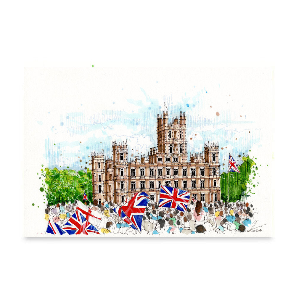 Highclere Castle Battle Proms A3 Print