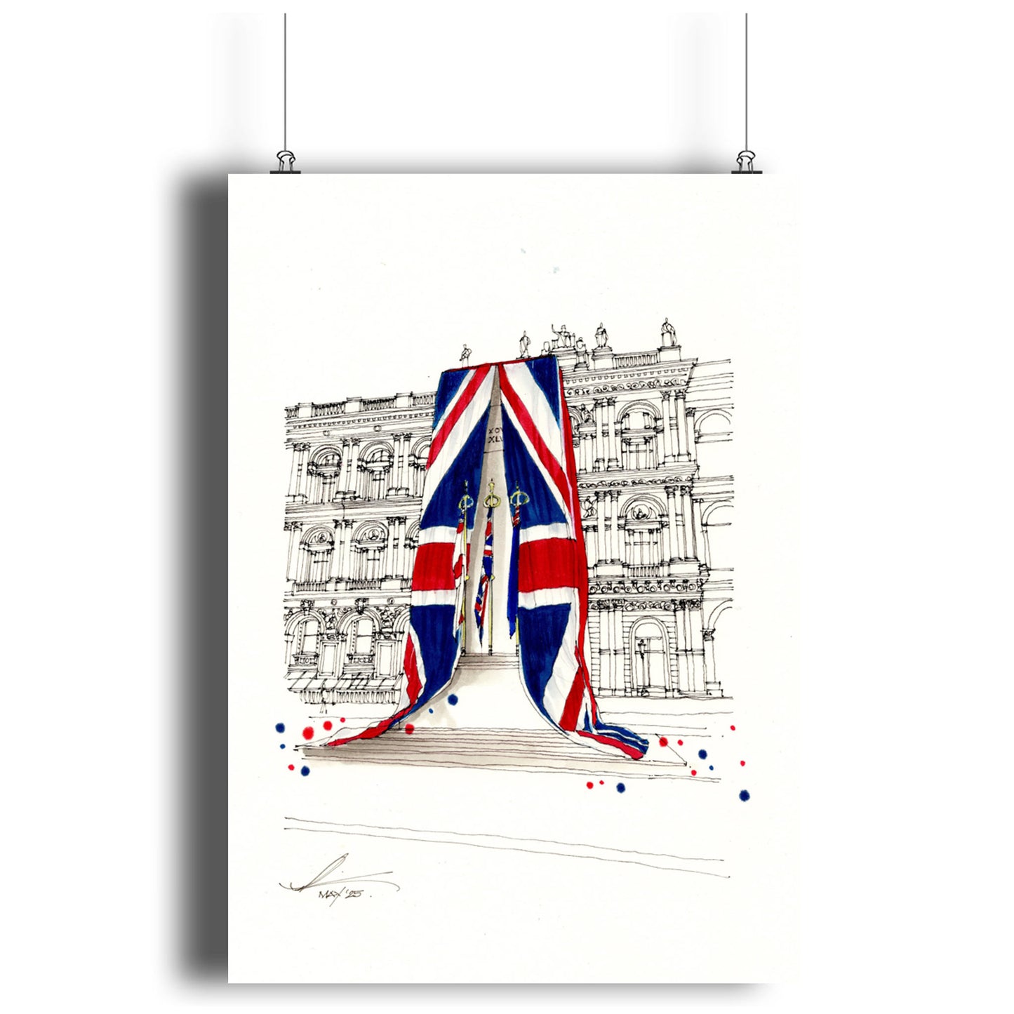 SSAFA Union Flag Cenotaph Commemorative A4 Fine Art Print