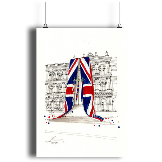 SSAFA Union Flag Cenotaph Commemorative A4 Fine Art Print