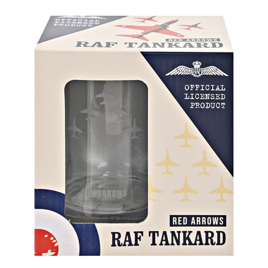 RAF Tankard packaging with airplane designs on a white background