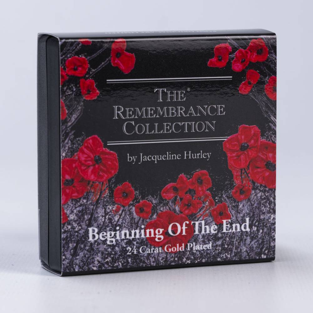 The Remembrance Collection Beginning Of The End 24 carat gold plated commemorative