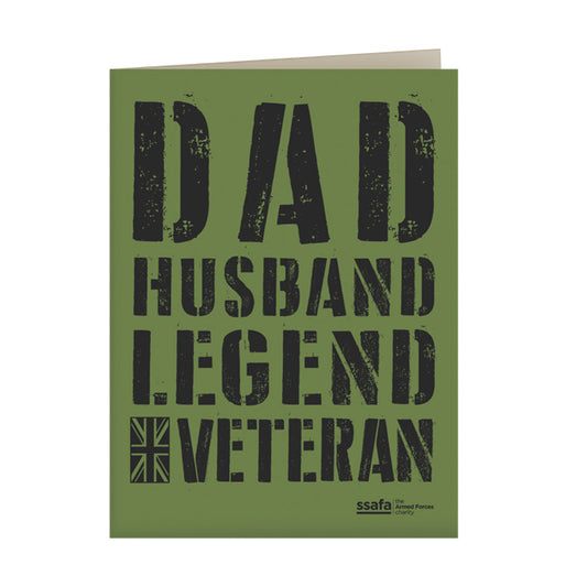 Dad Husband Legend Veteran Father's Day Card